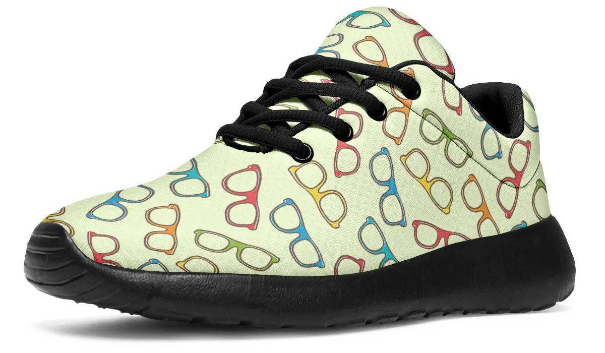 Eye Glasses Pattern Yellow Sneakers