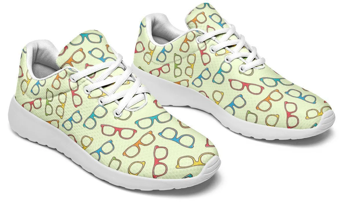 Eye Glasses Pattern Yellow Sneakers