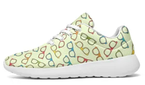 Eye Glasses Pattern Yellow Sneakers