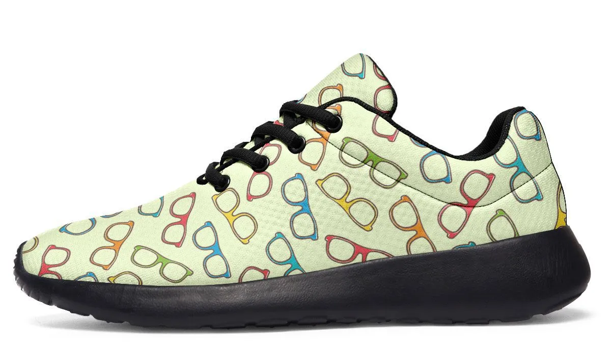 Eye Glasses Pattern Yellow Sneakers