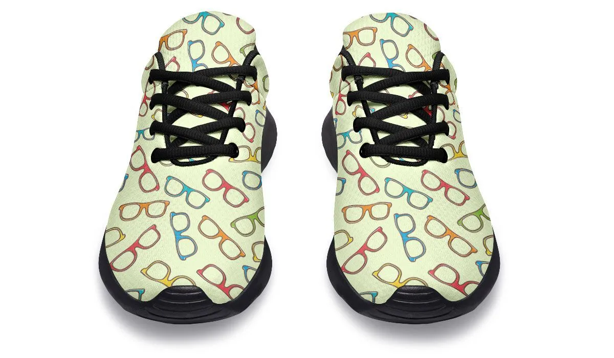 Eye Glasses Pattern Yellow Sneakers
