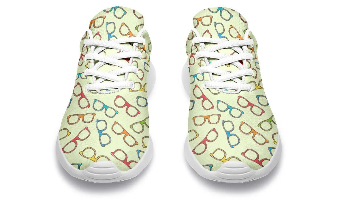 Eye Glasses Pattern Yellow Sneakers
