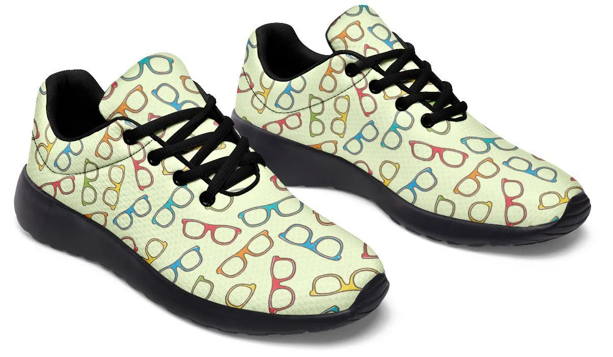 Eye Glasses Pattern Yellow Sneakers