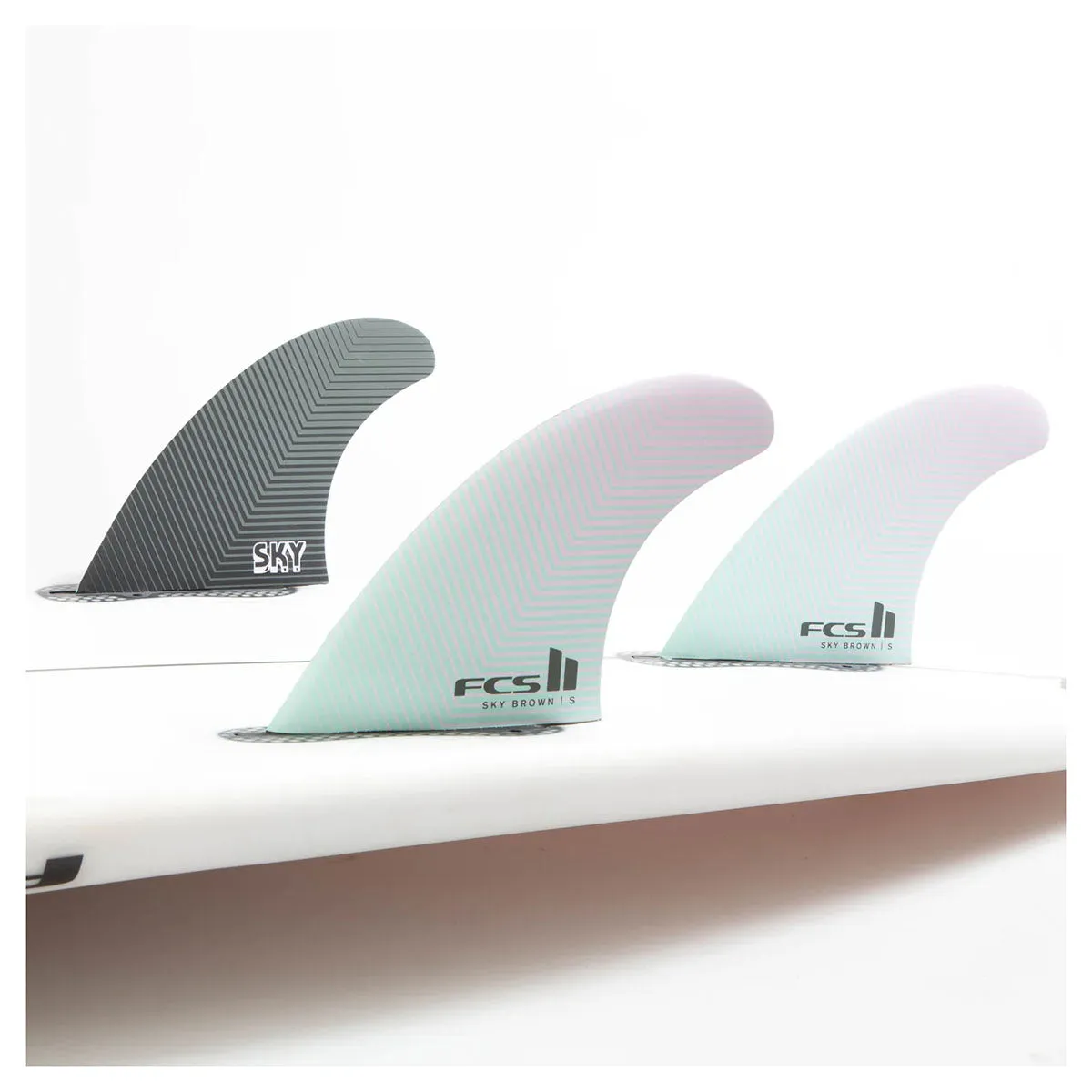 FCS II Sky Brown PC Tri Fin Set - Small