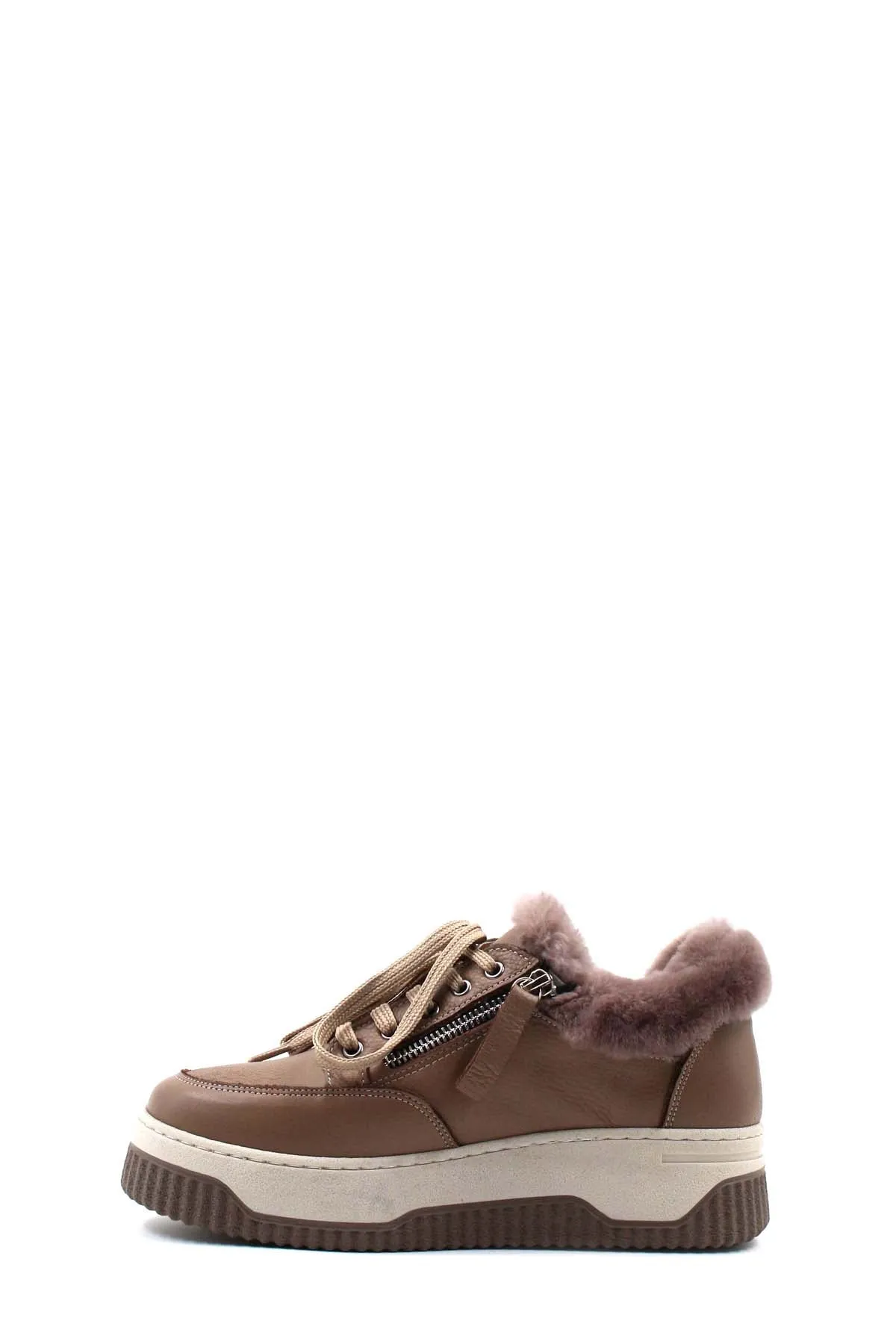 FST Genuine Leather Fur-lined Women's Casual Shoes 142KZA15 Mink - Konotop