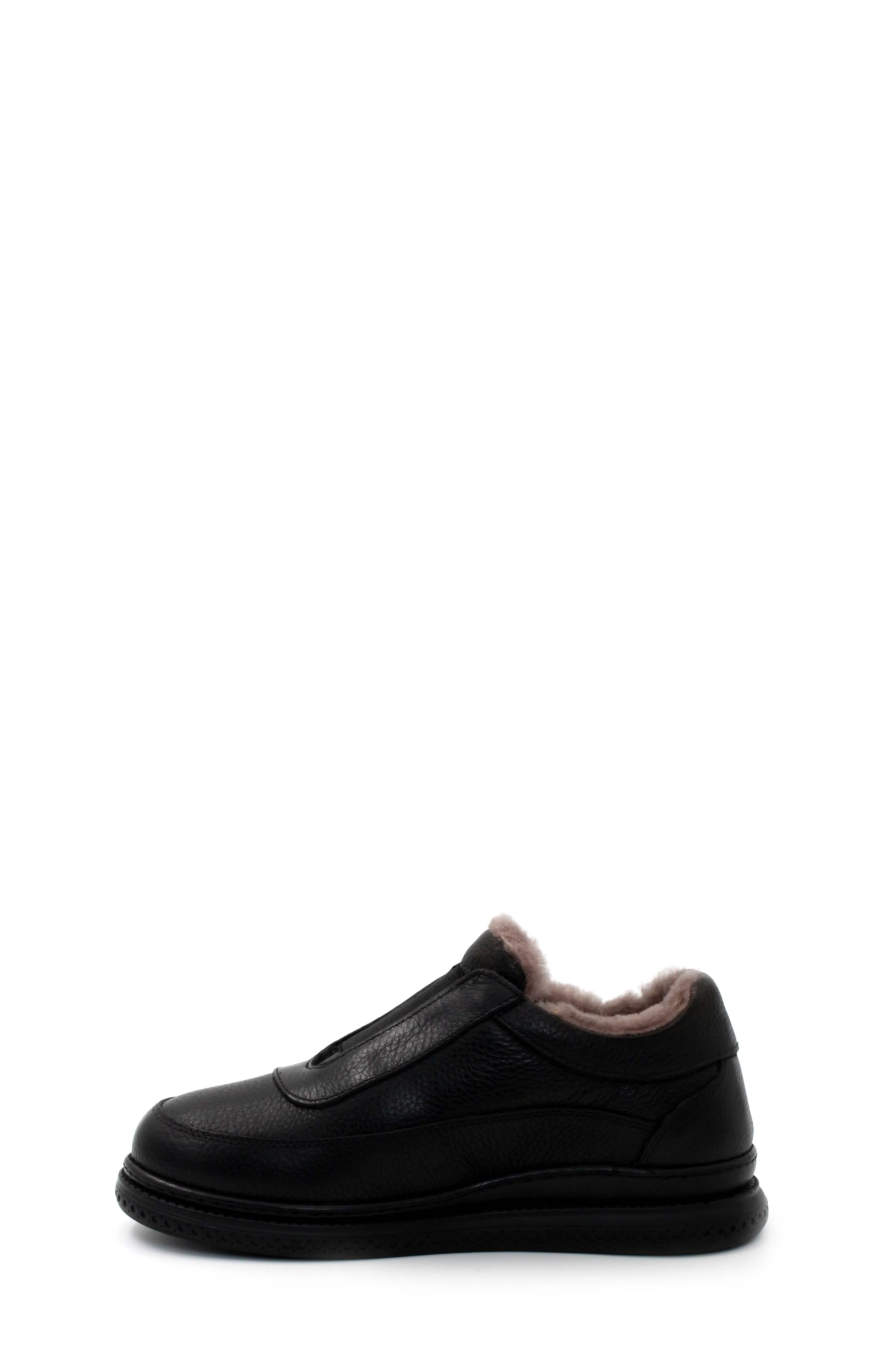 FST Genuine Leather Fur-lined Women's Casual Shoes 583KZA7024 Black Floter - Cuautitlán