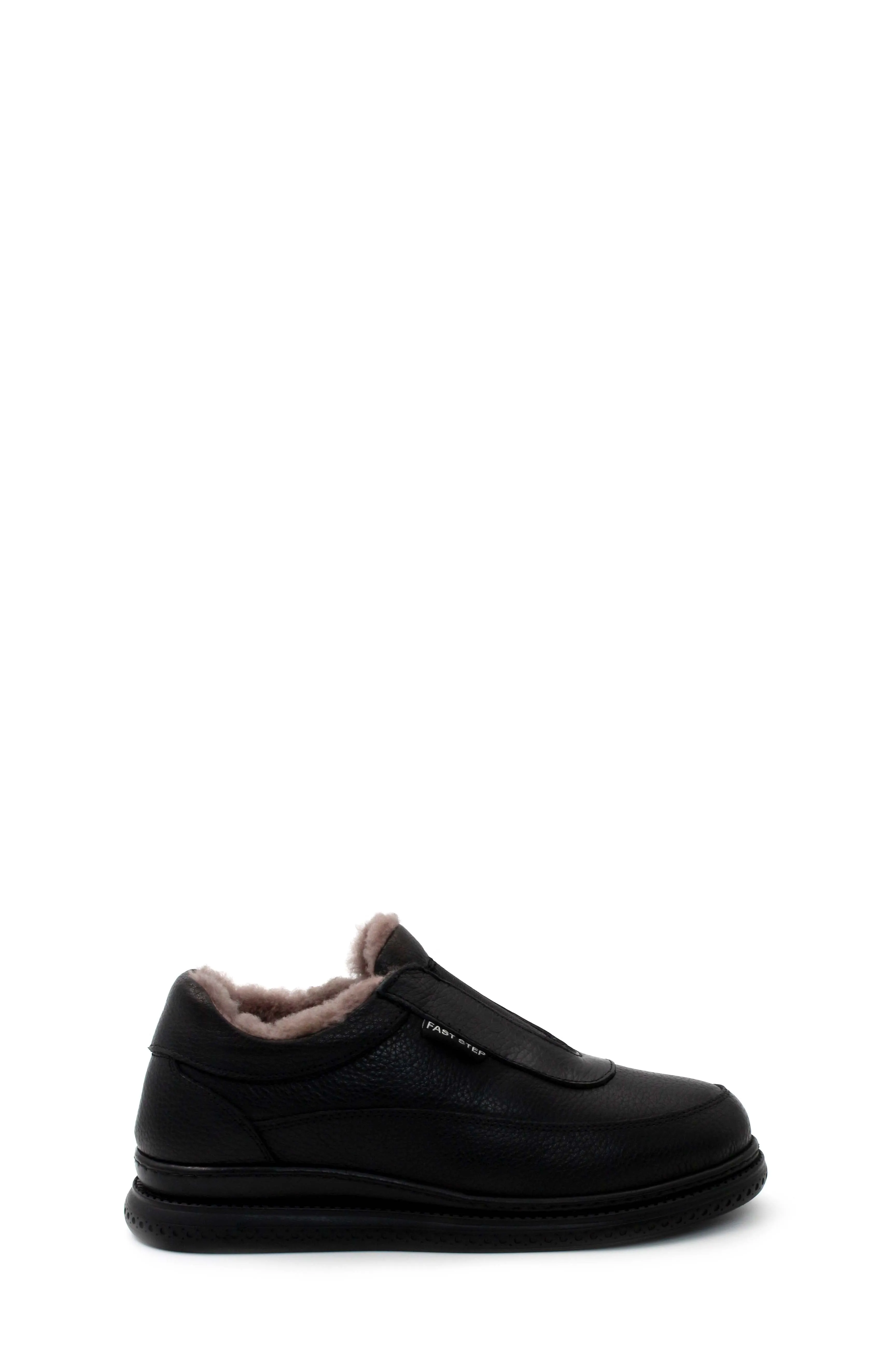 FST Genuine Leather Fur-lined Women's Casual Shoes 583KZA7024 Black Floter - Cuautitlán