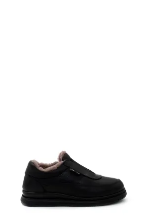 FST Genuine Leather Fur-lined Women's Casual Shoes 583KZA7024 Black Floter - Cuautitlán