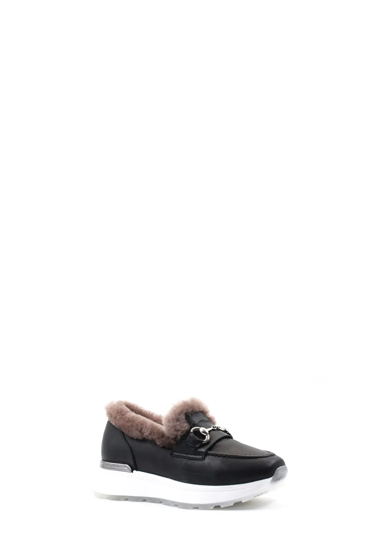 FST Genuine Leather Fur-lined Women's Casual Shoes 757KZA24501 Black - Broken Arrow