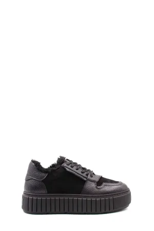 FST Genuine Leather Women's Casual Shoes 009SZA954-3 Black - Actopan