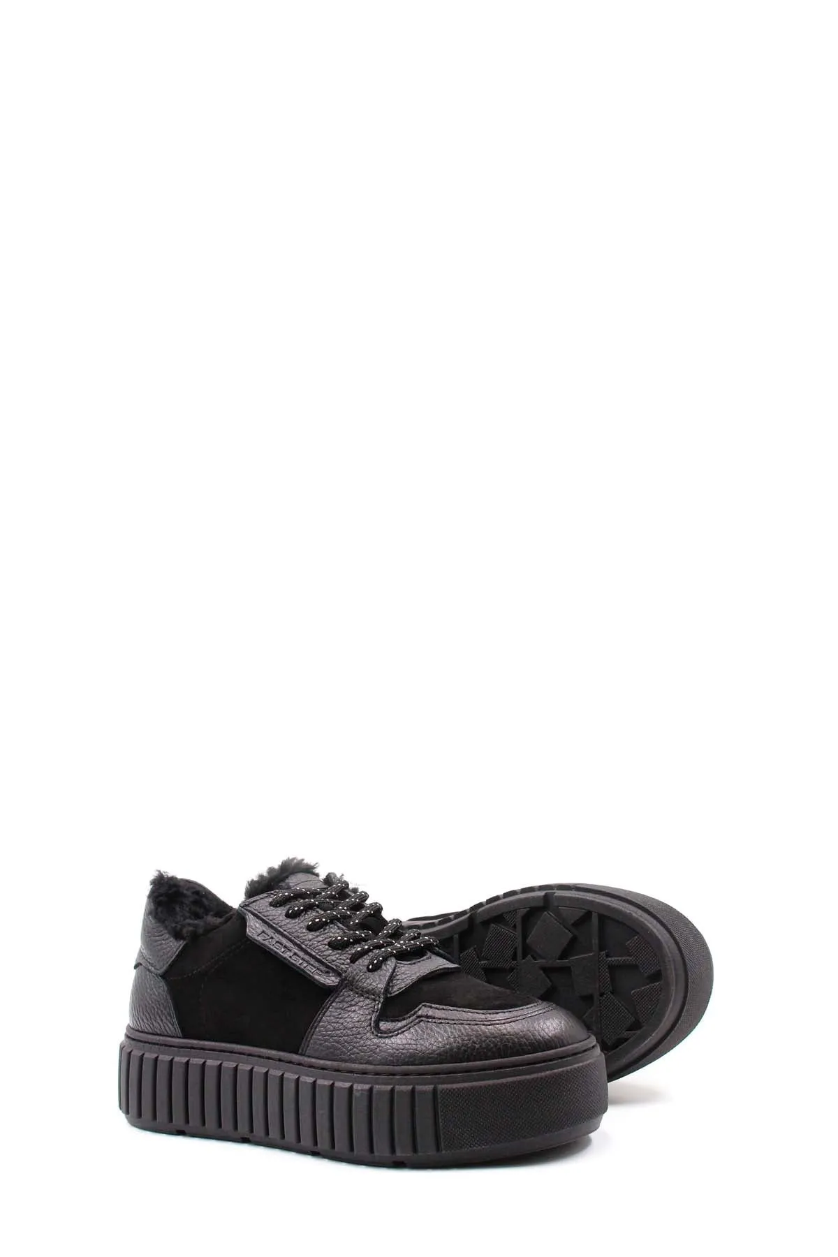FST Genuine Leather Women's Casual Shoes 009SZA954-3 Black - Actopan