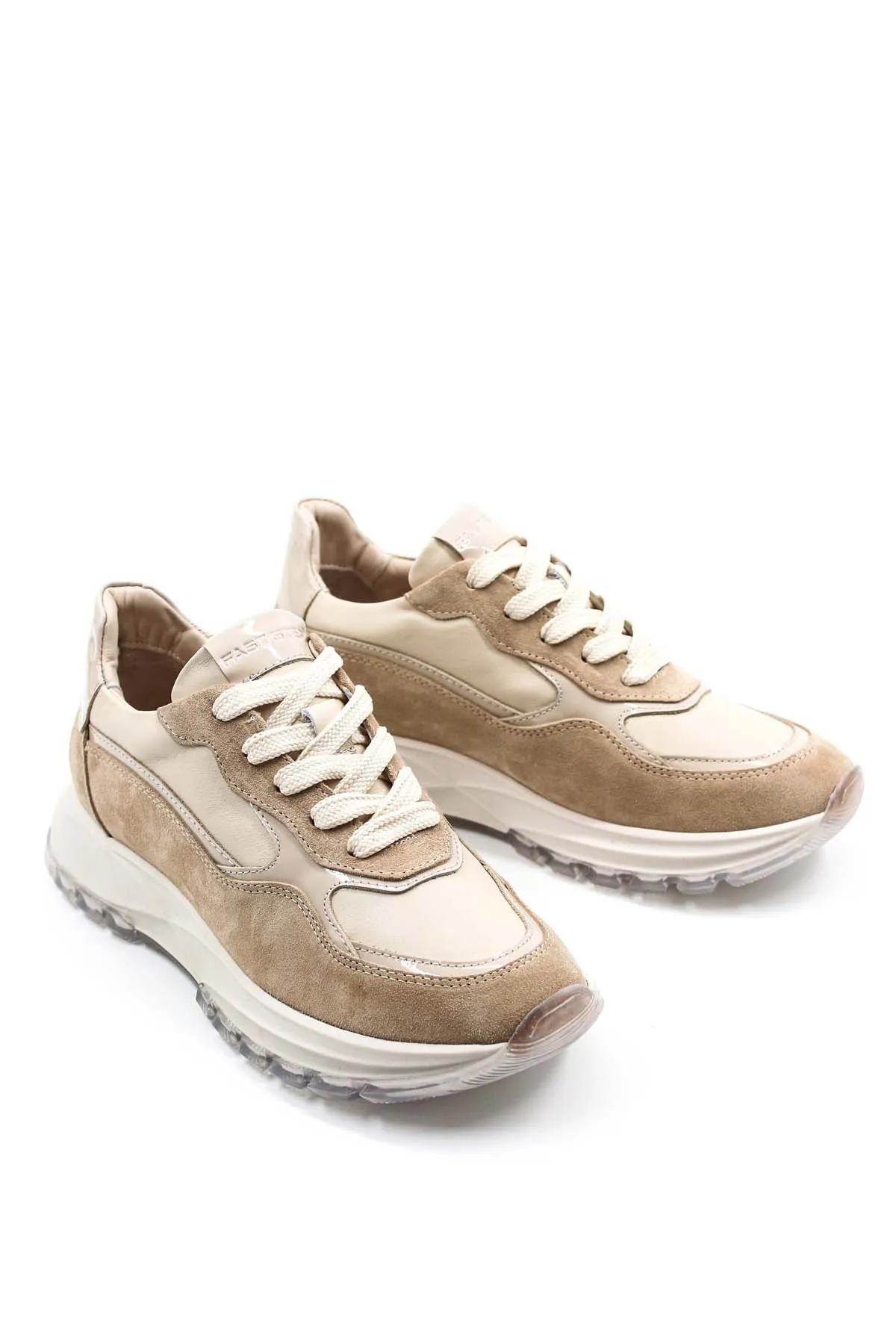 FST Genuine Leather Women's Casual Shoes 009ZA930 Beige - Kharkiv