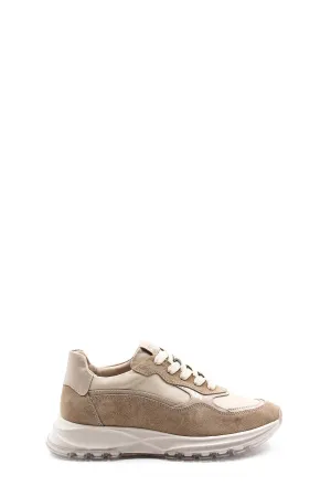 FST Genuine Leather Women's Casual Shoes 009ZA930 Beige - Kharkiv