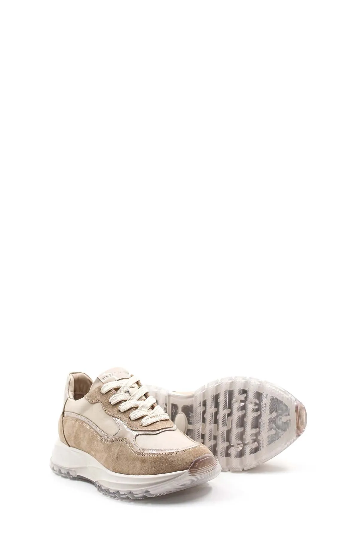FST Genuine Leather Women's Casual Shoes 009ZA930 Beige - Kharkiv