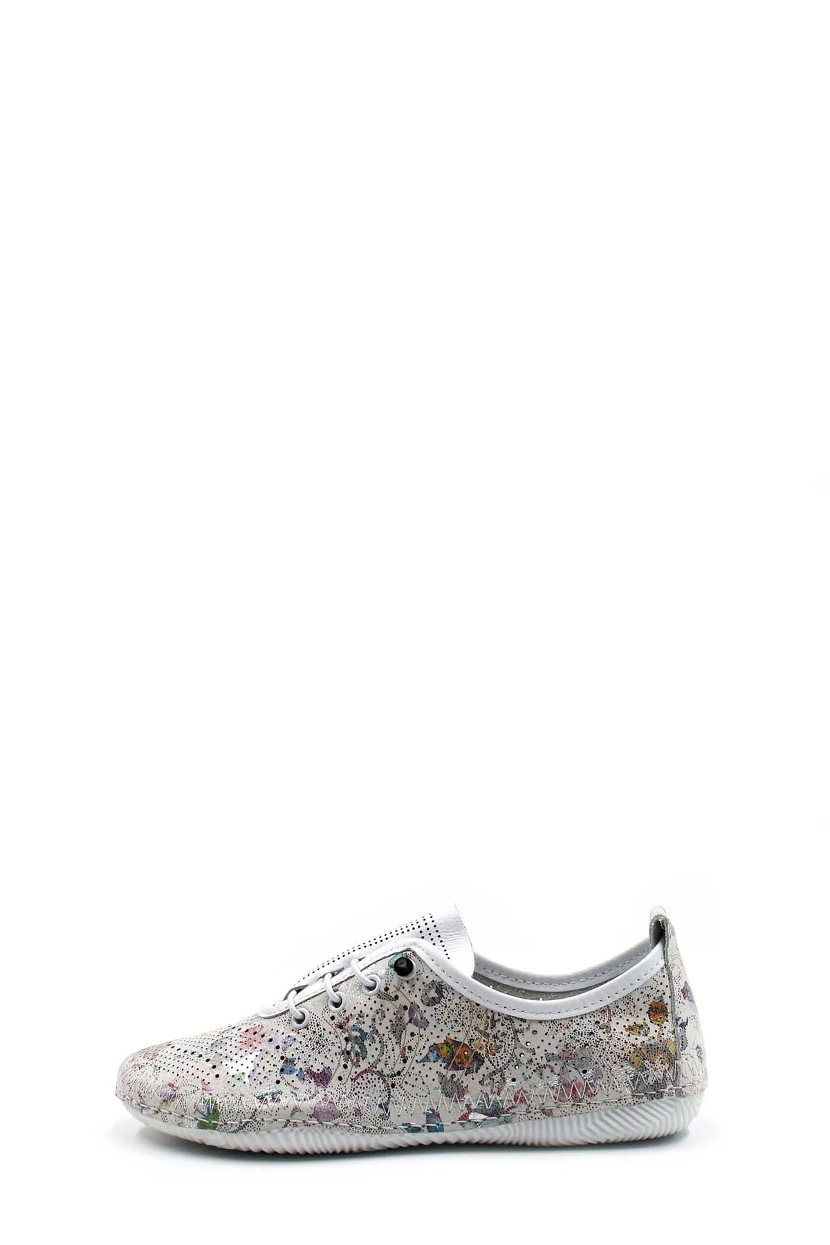 FST Genuine Leather Women's Casual Shoes 136ZA101 White Floral - Innsbruck
