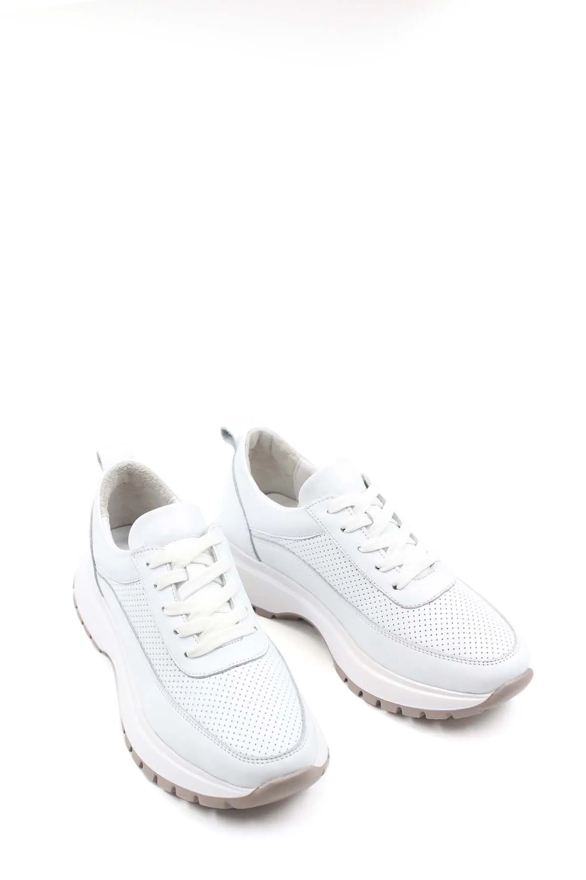 FST Genuine Leather Women's Casual Shoes 136ZA503 White - Wythenshawe