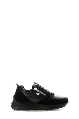 FST Genuine Leather Women's Casual Shoes 136ZA904-3 Black Suede - Saint-Malo