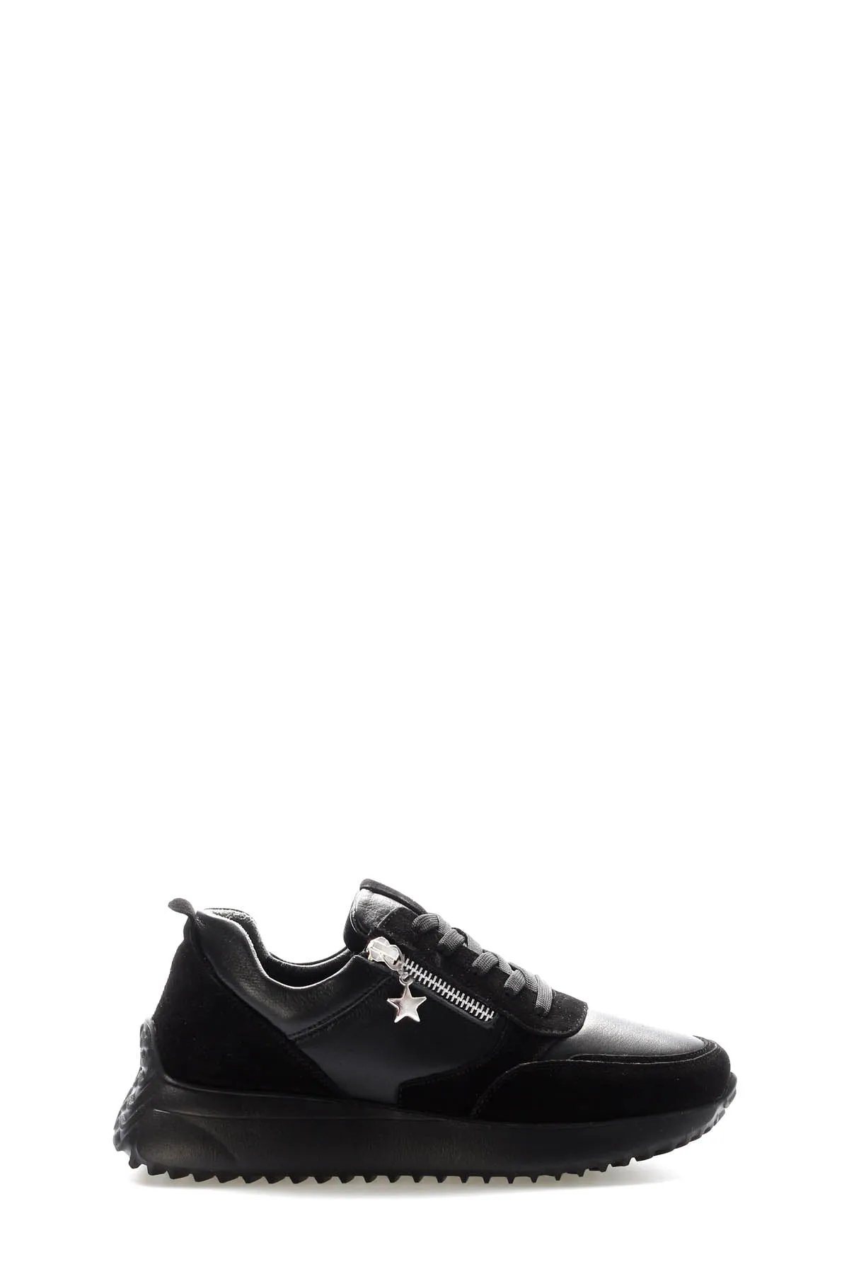 FST Genuine Leather Women's Casual Shoes 136ZA904-3 Black Suede - Saint-Malo