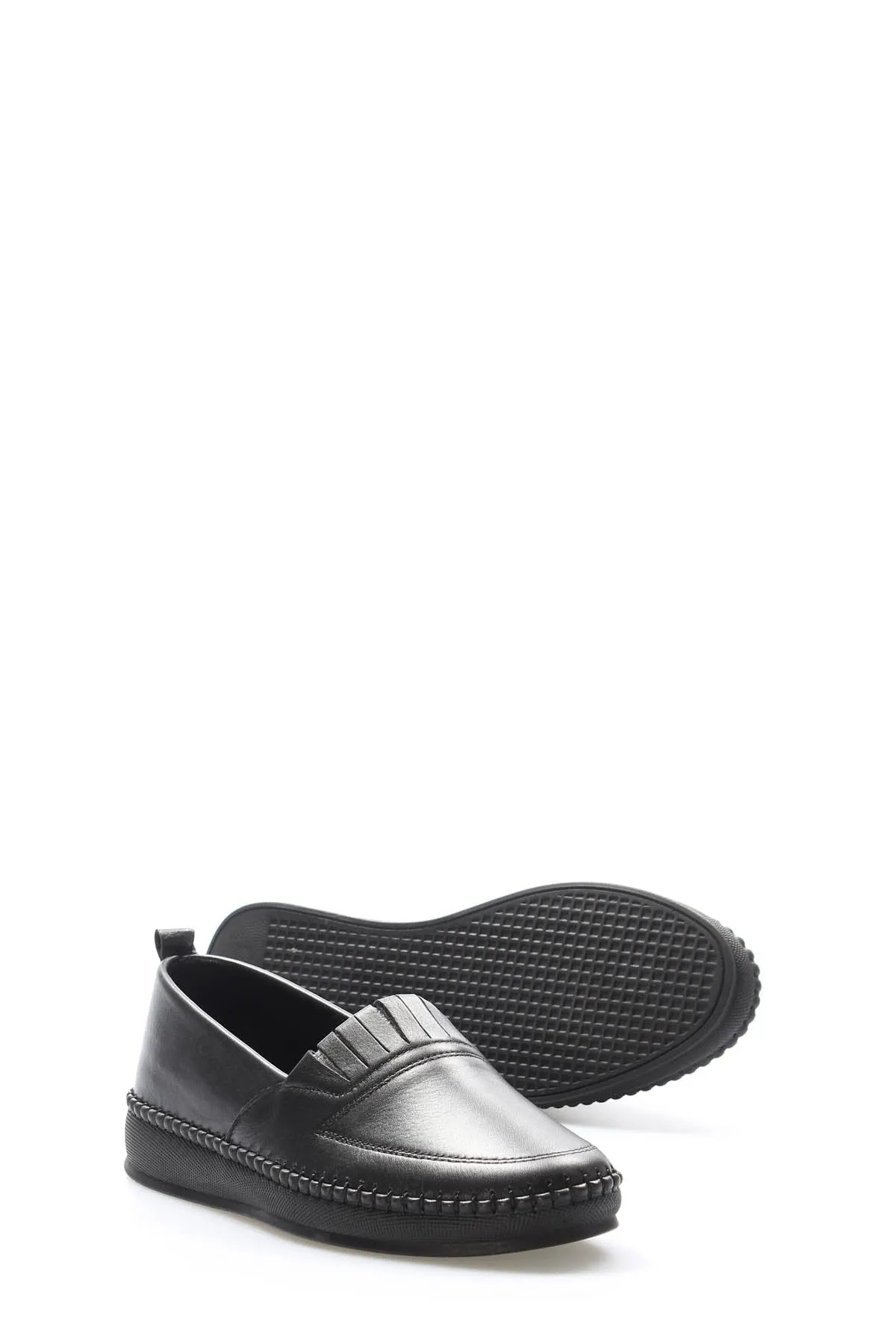 FST Genuine Leather Women's Casual Shoes 164ZA2010 Black - Seaside