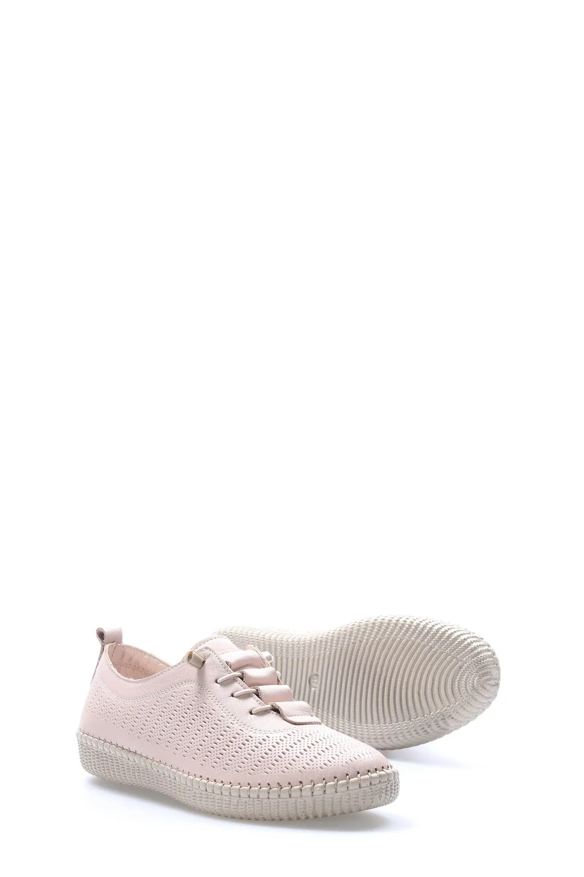 FST Genuine Leather Women's Casual Shoes 164ZA5028 Beige - Hereford