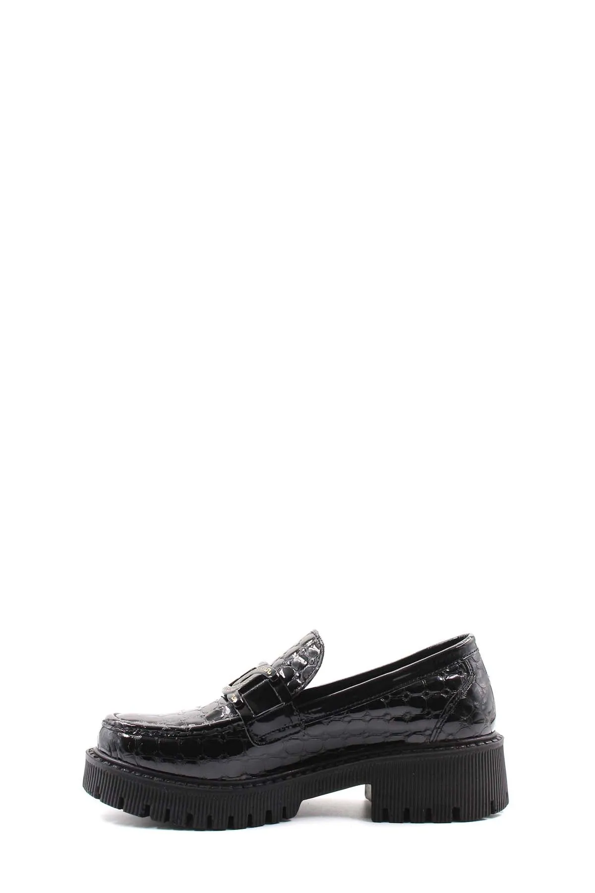 FST Genuine Leather Women's Casual Shoes 171ZA2504 49 BLACK CROCO - Sudbury