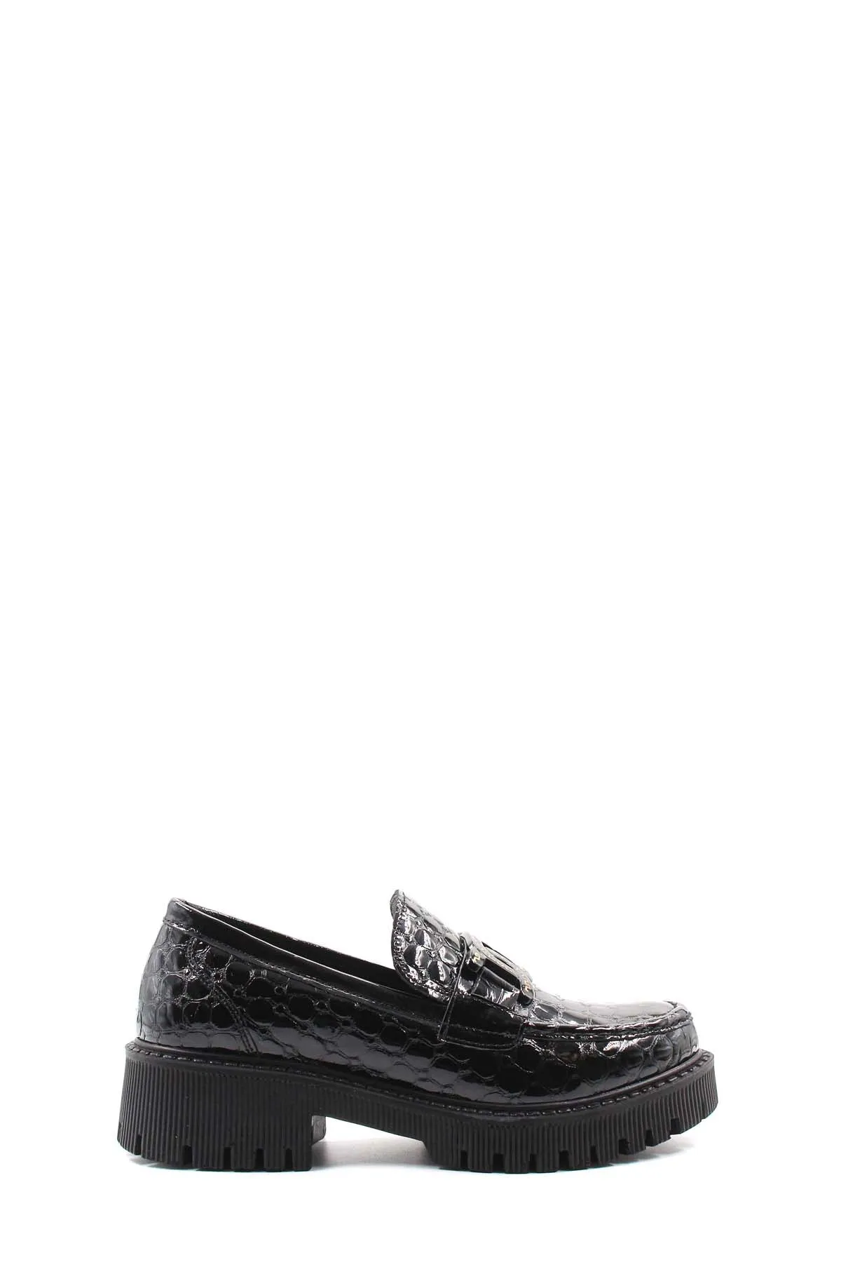 FST Genuine Leather Women's Casual Shoes 171ZA2504 49 BLACK CROCO - Sudbury