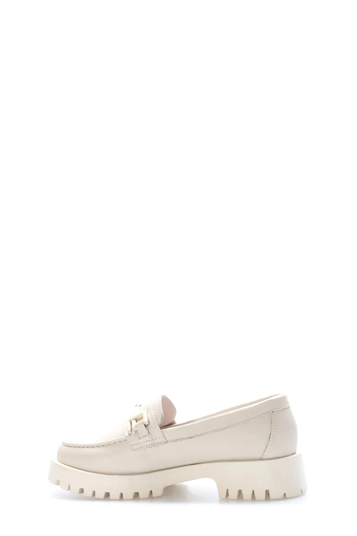 FST Genuine Leather Women's Casual Shoes 581ZA2854 Beige - Pescara