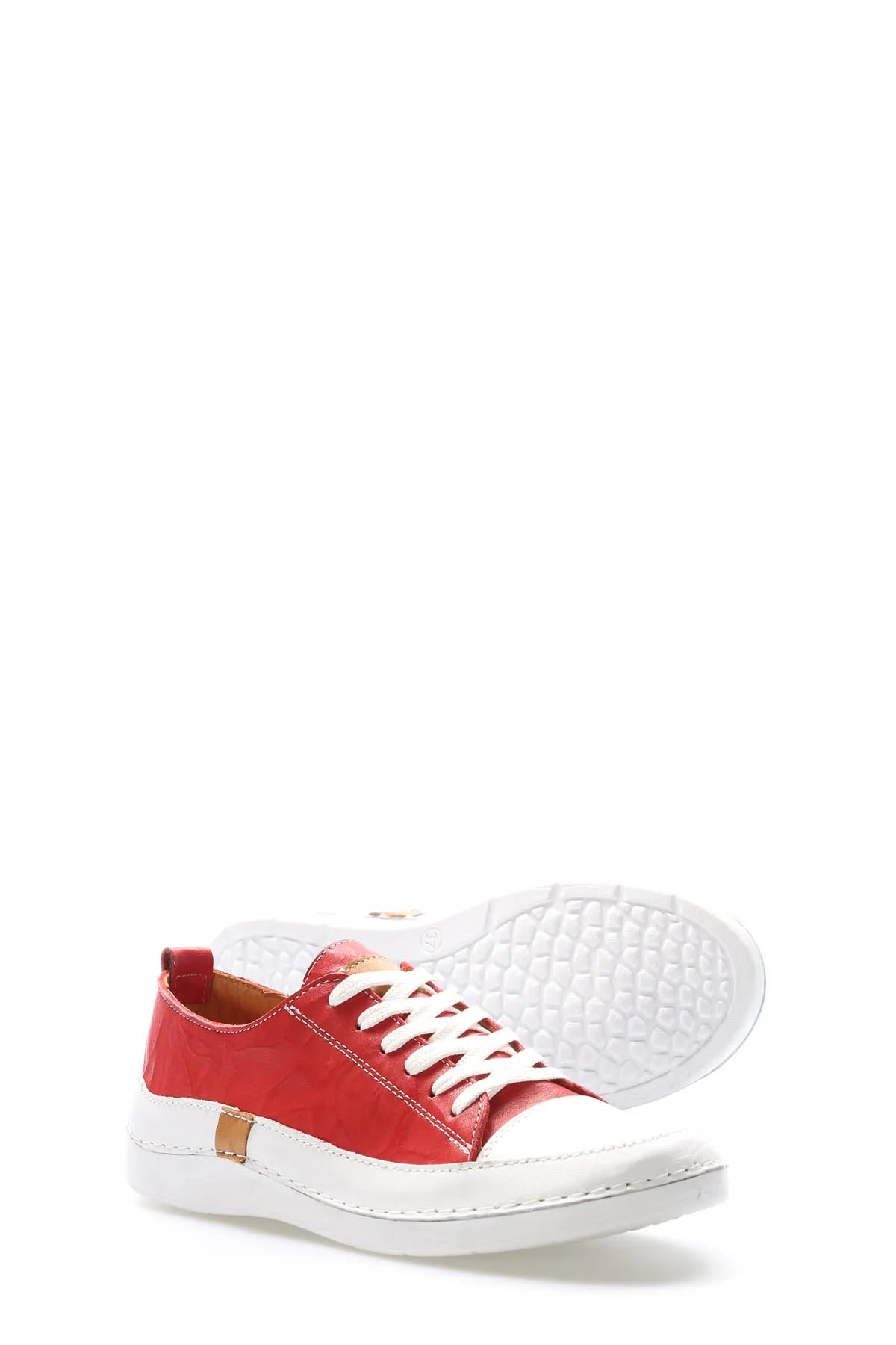 FST Genuine Leather Women's Casual Shoes 972ZA8260 Red - Woodbridge