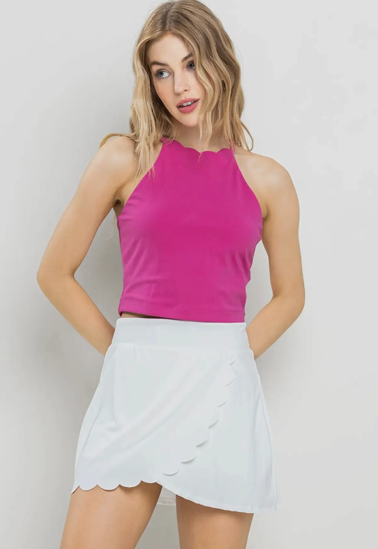 Girls Just Wanna Have Fun Scalloped Skirt
