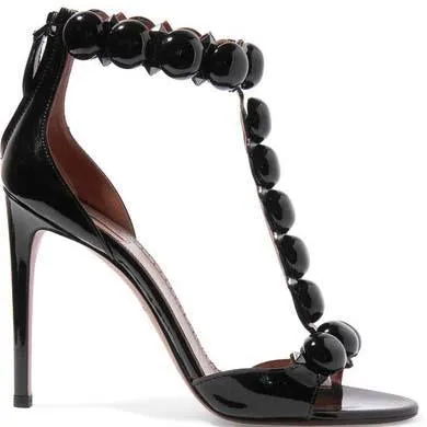 Gladiators Heel Black Wedge Sandals
