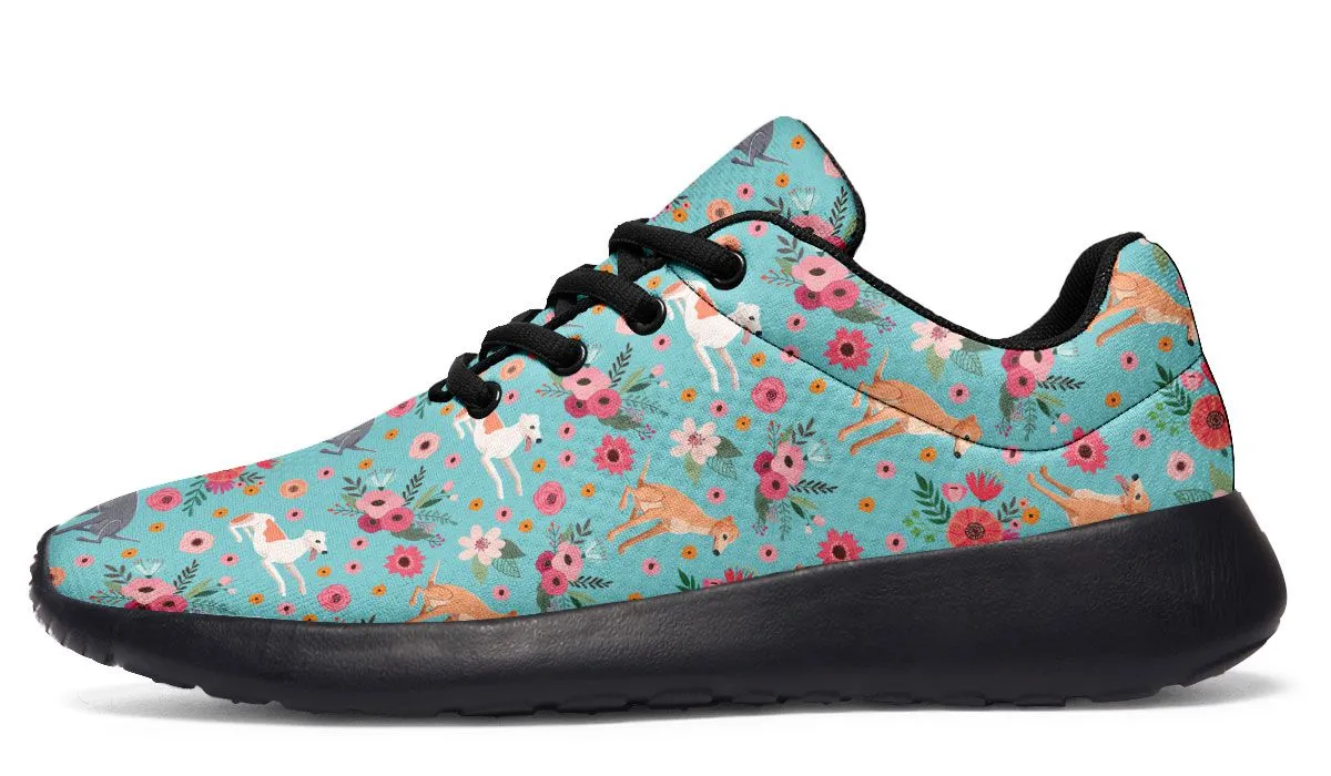 Greyhound Flower Athletic Sneakers