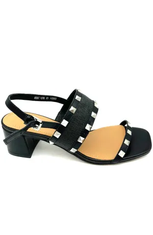 Heeled Sandal with Stud Embellishments