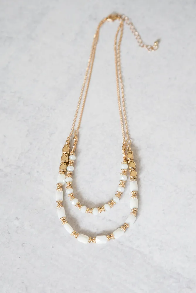 In the Moment Necklace in White [Online Exclusive]
