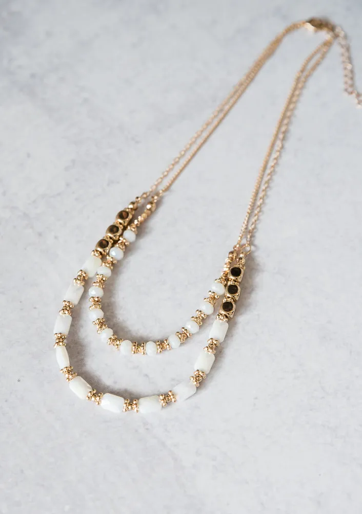In the Moment Necklace in White [Online Exclusive]