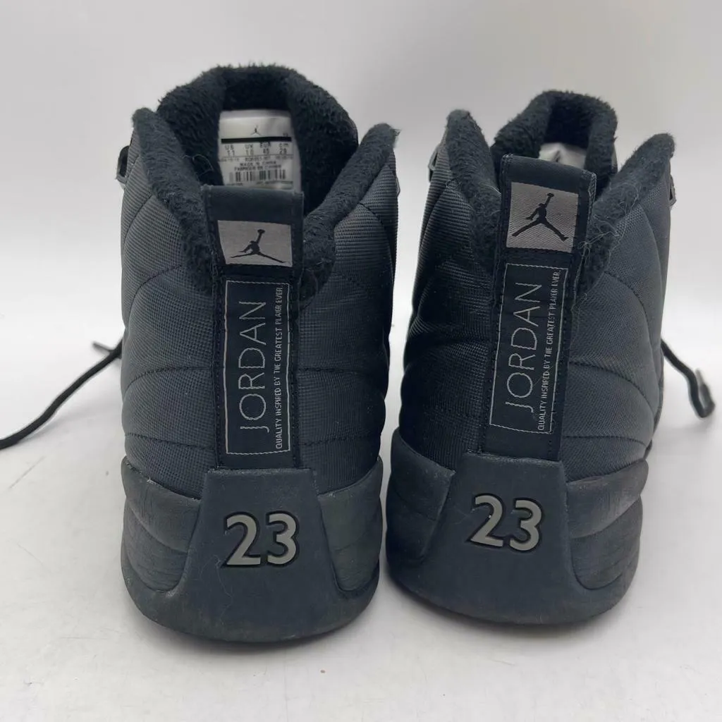 Jordan 12 Retro Winterized Triple Black 2018 Size 11 Used BQ6851-001
