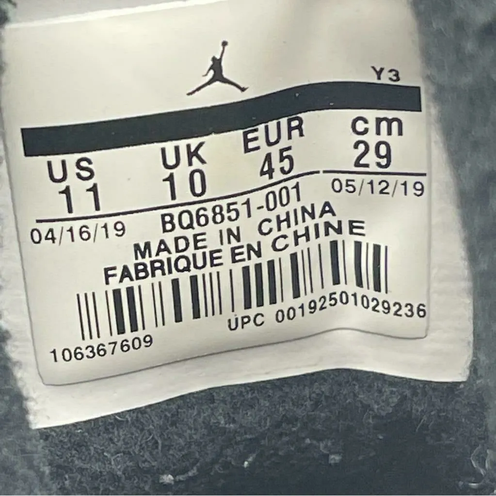 Jordan 12 Retro Winterized Triple Black 2018 Size 11 Used BQ6851-001