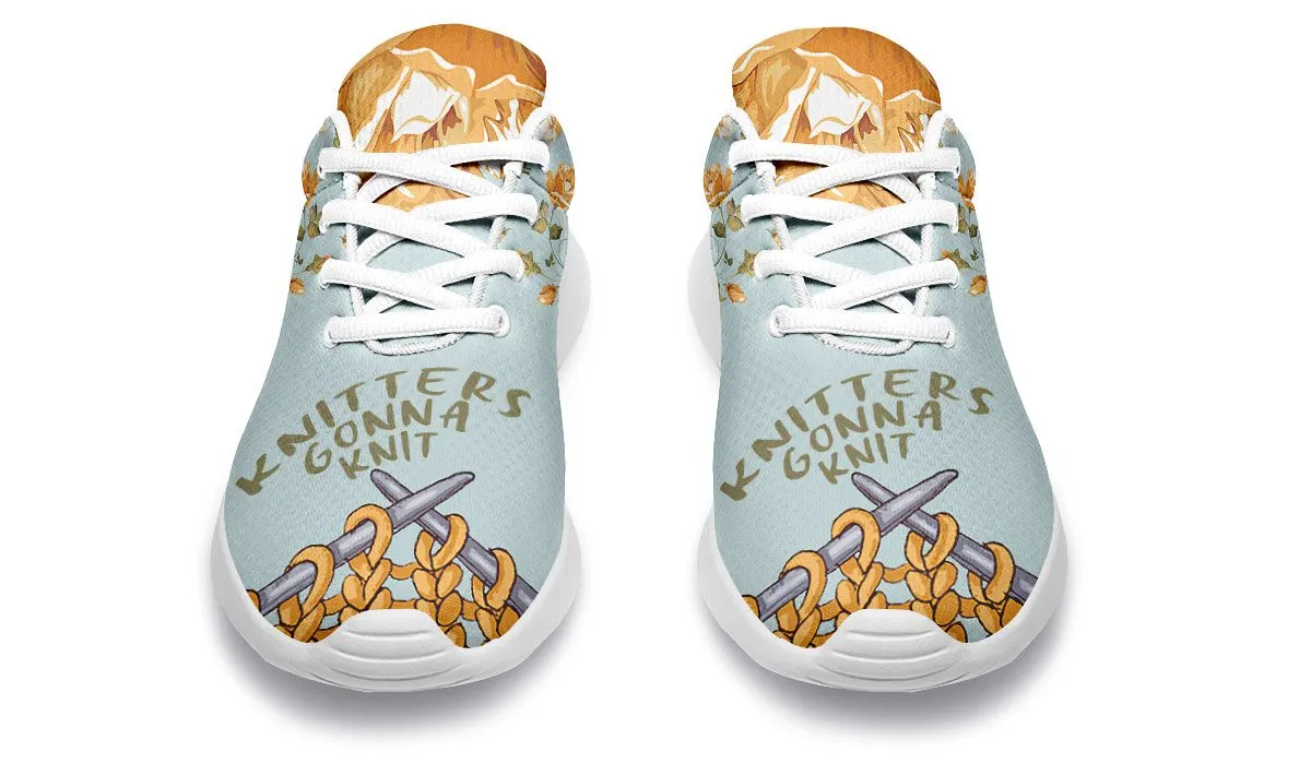 Knitters Gonna Knit Athletic Sneakers