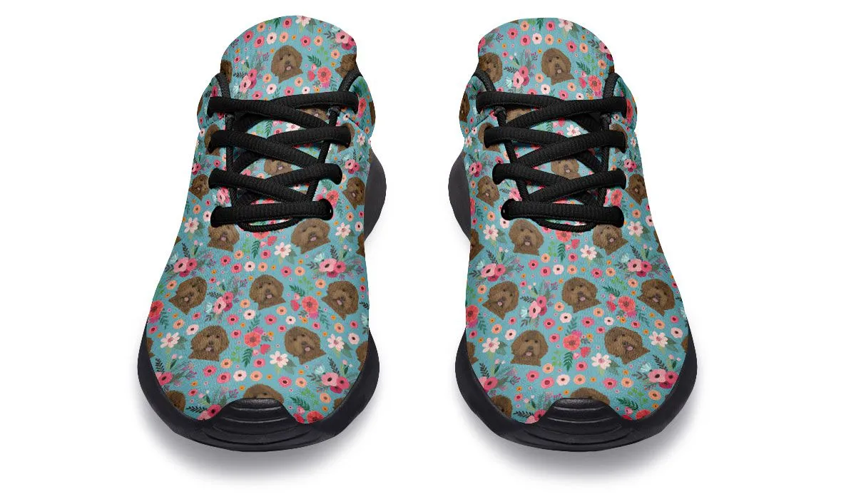 Labradoodle Flower Athletic Sneakers
