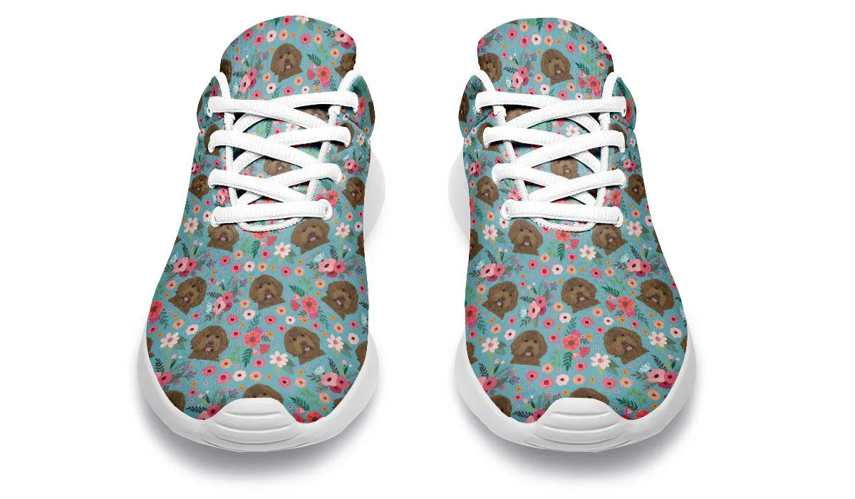 Labradoodle Flower Athletic Sneakers