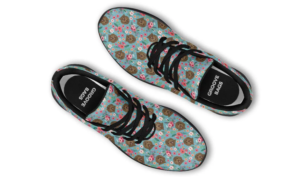Labradoodle Flower Athletic Sneakers