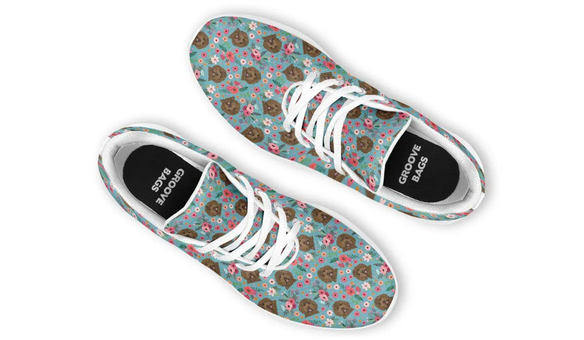 Labradoodle Flower Athletic Sneakers