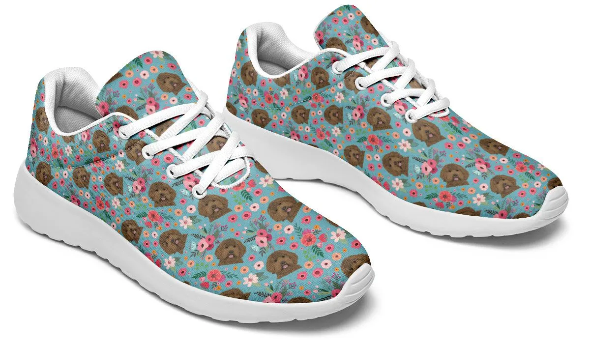 Labradoodle Flower Athletic Sneakers