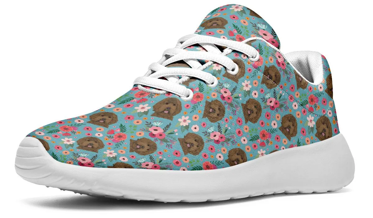Labradoodle Flower Athletic Sneakers
