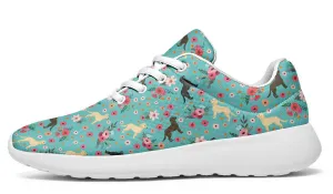Labrador Retriever Flower Athletic Sneakers