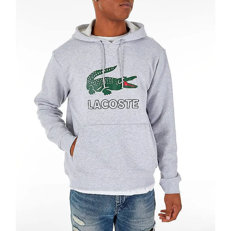 LACOSTE Big Croc Graphic Hoodie, Silver Chine