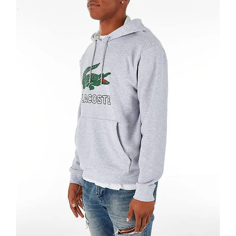 LACOSTE Big Croc Graphic Hoodie, Silver Chine