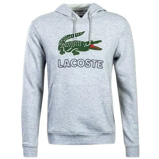 LACOSTE Big Croc Graphic Hoodie, Silver Chine