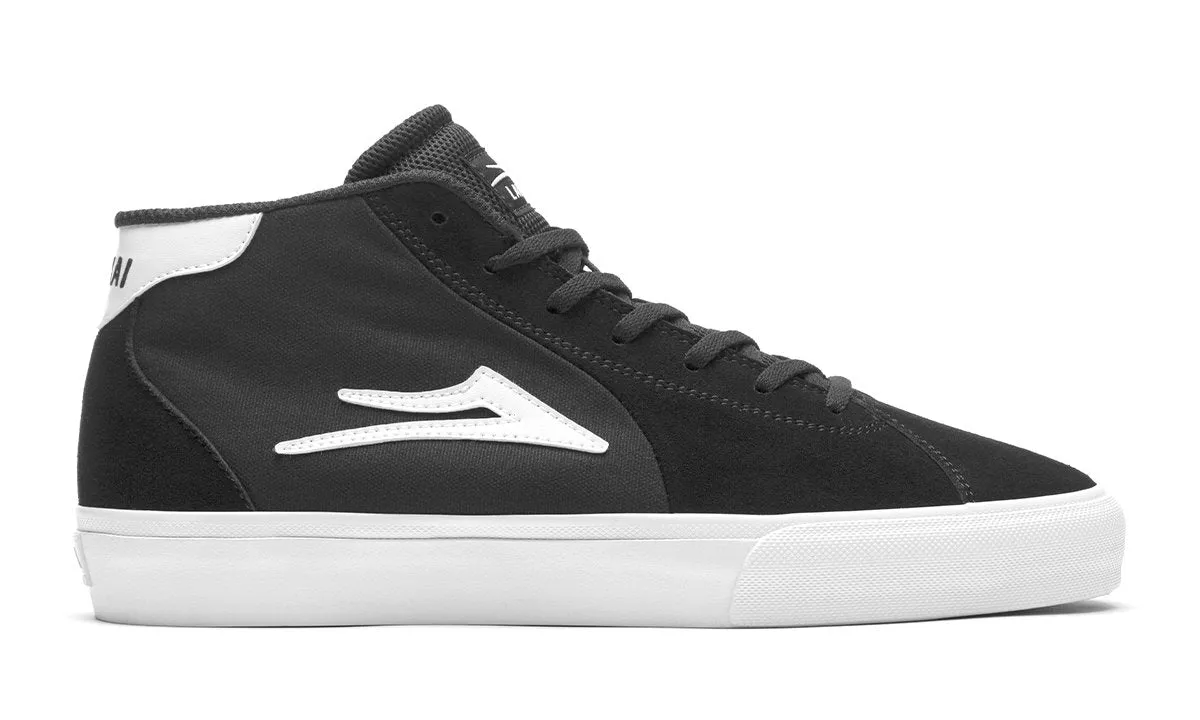 LAKAI FLACO II MID BLACK SUEDE 9.5