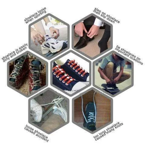 LAZY SHOE LACE (12PCS)---Works in all shoes