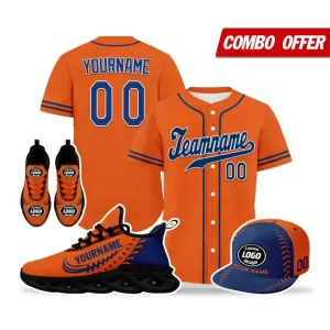 Luxury Gifts,Personalized Baseball Combo Deal, Custom Stylish Sneakers, Hat and Jersey, Comfort TeamWear